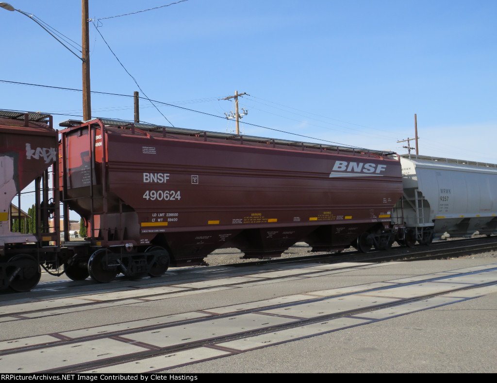 Brand new BNSF covered hopper.